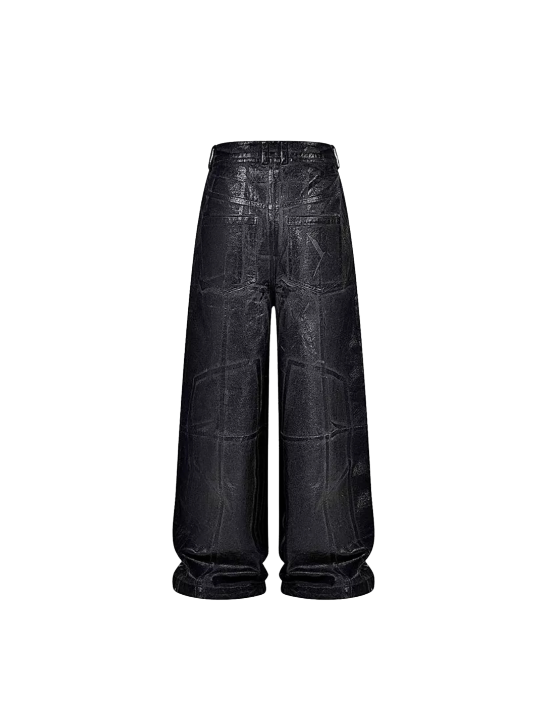 Crack Pattern Waxed Pants