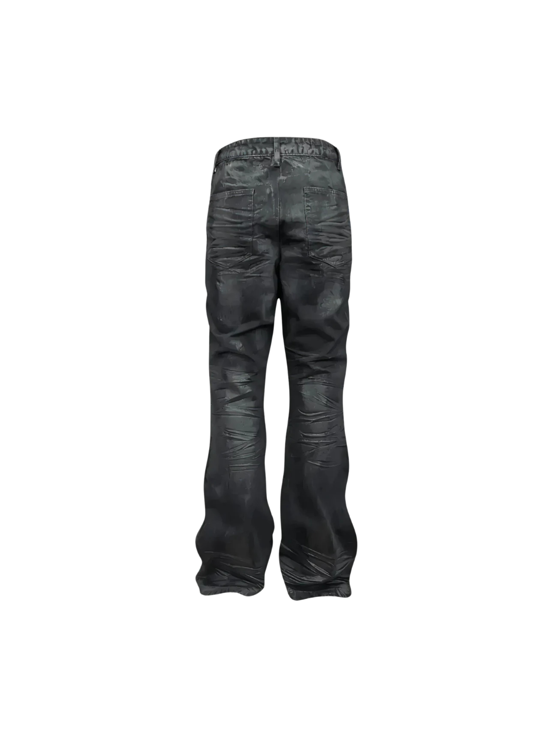 Gothic Metal Waxed Flare Jeans