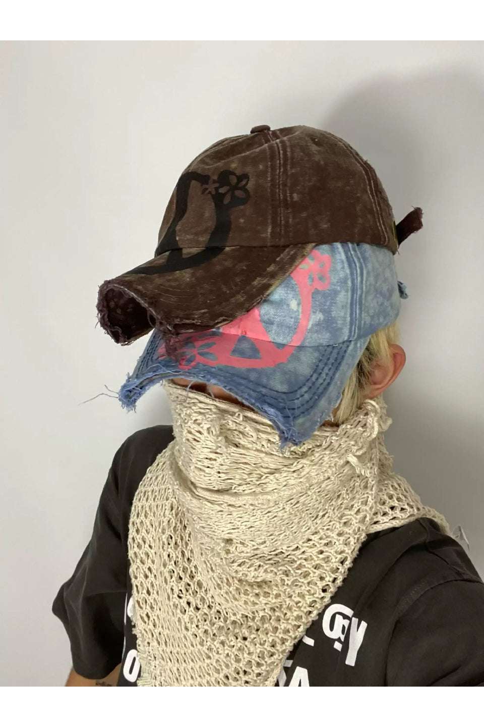 Anti War Floral Painted Fang Cap