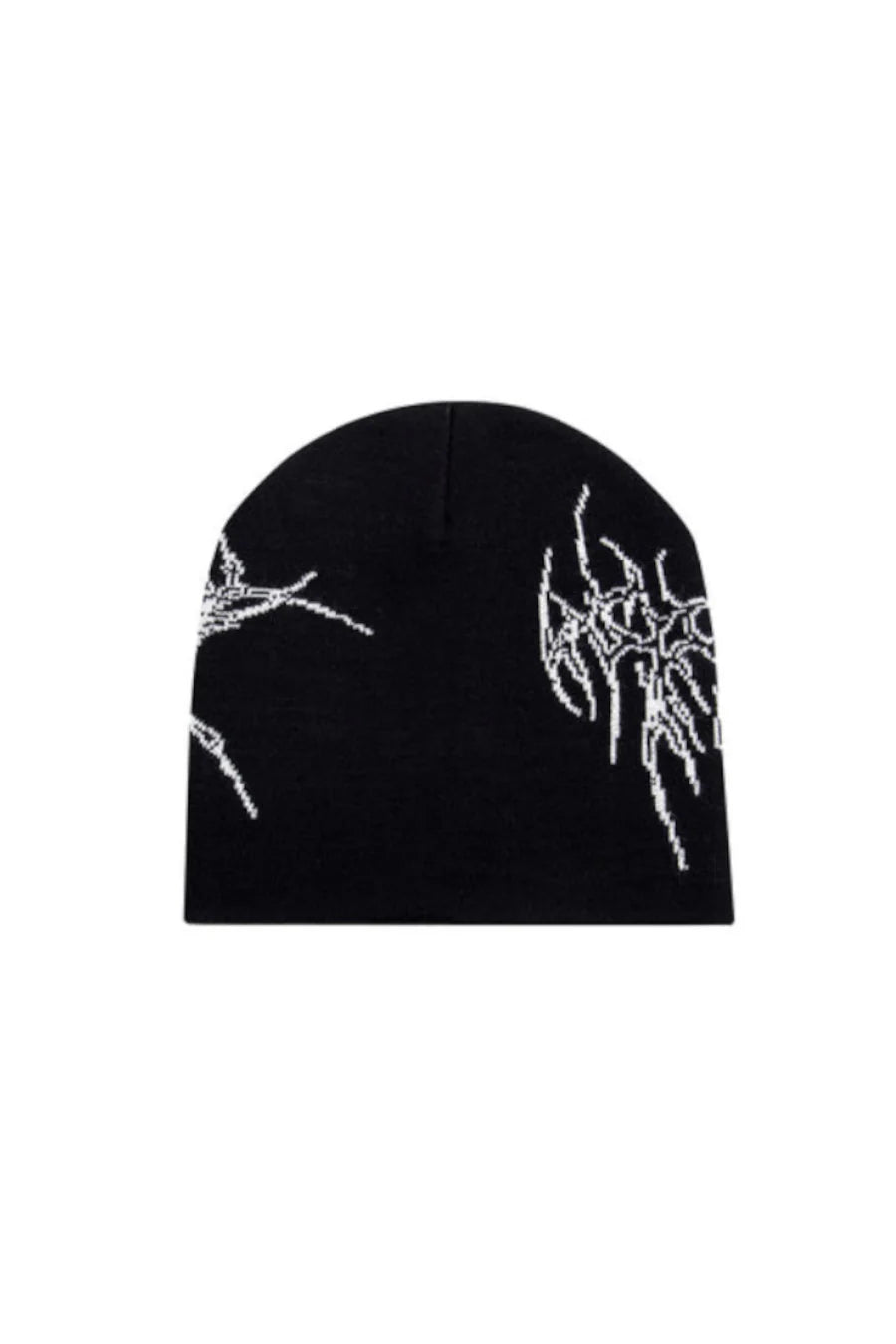Bone Jacquard Knit Beanie