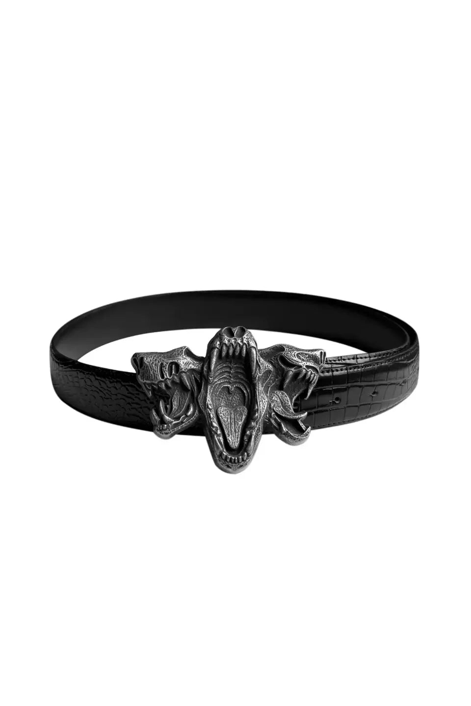 Crocodile Embossed Skeleton Belt