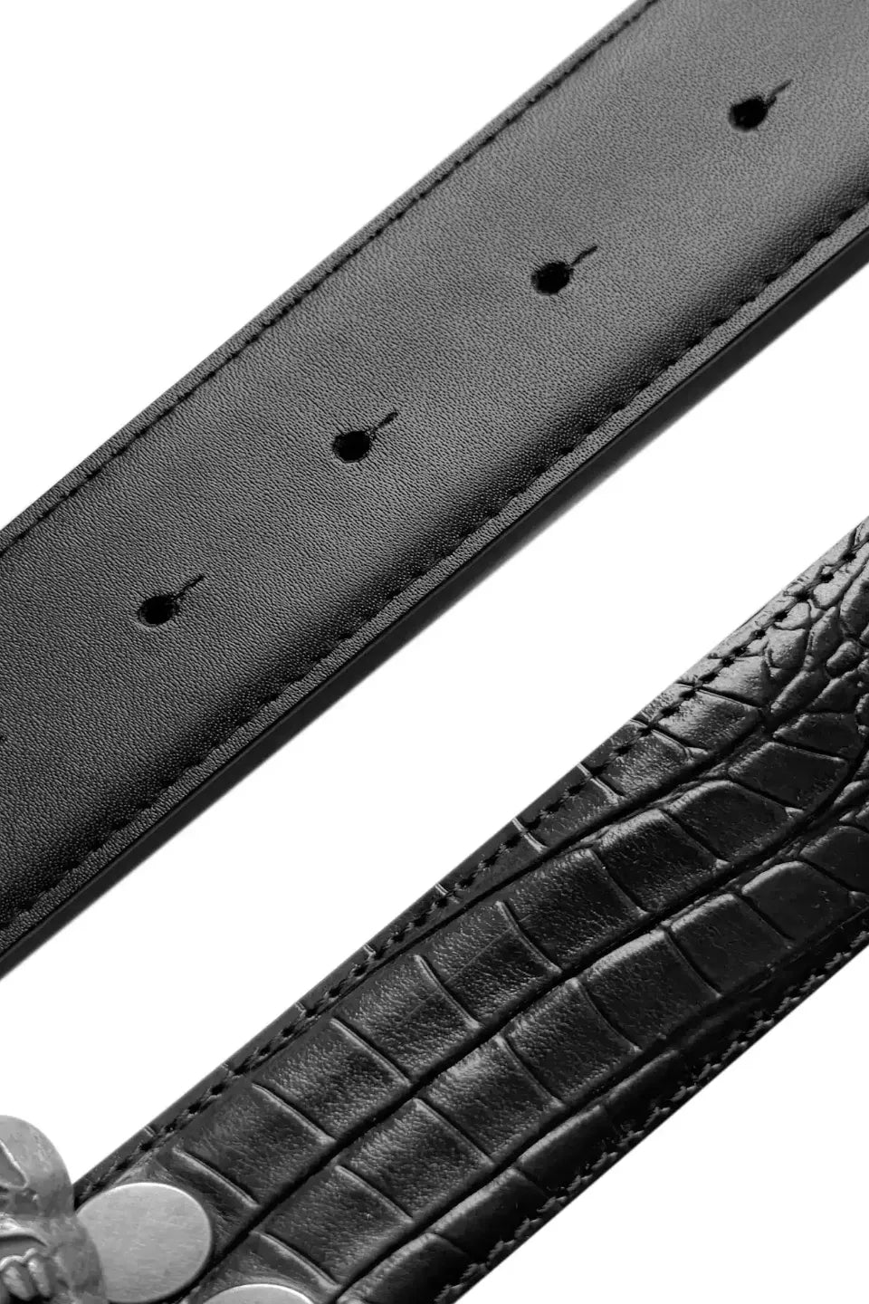 Crocodile Embossed Skeleton Belt