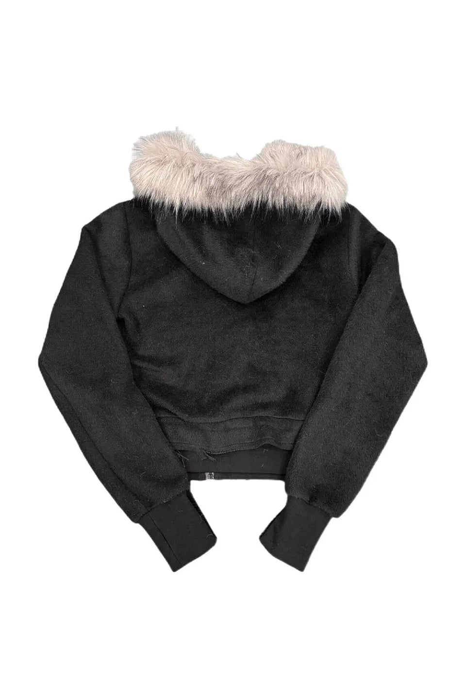 Cross Coffin Fur Hoodie