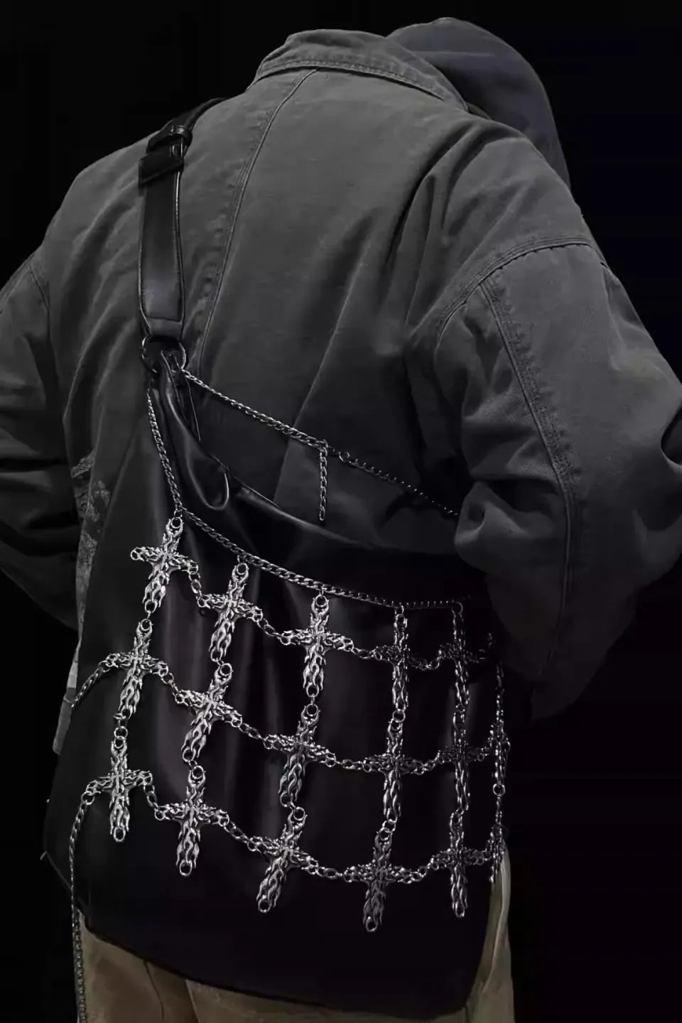 Cross Silver Metal Multi Hardwear