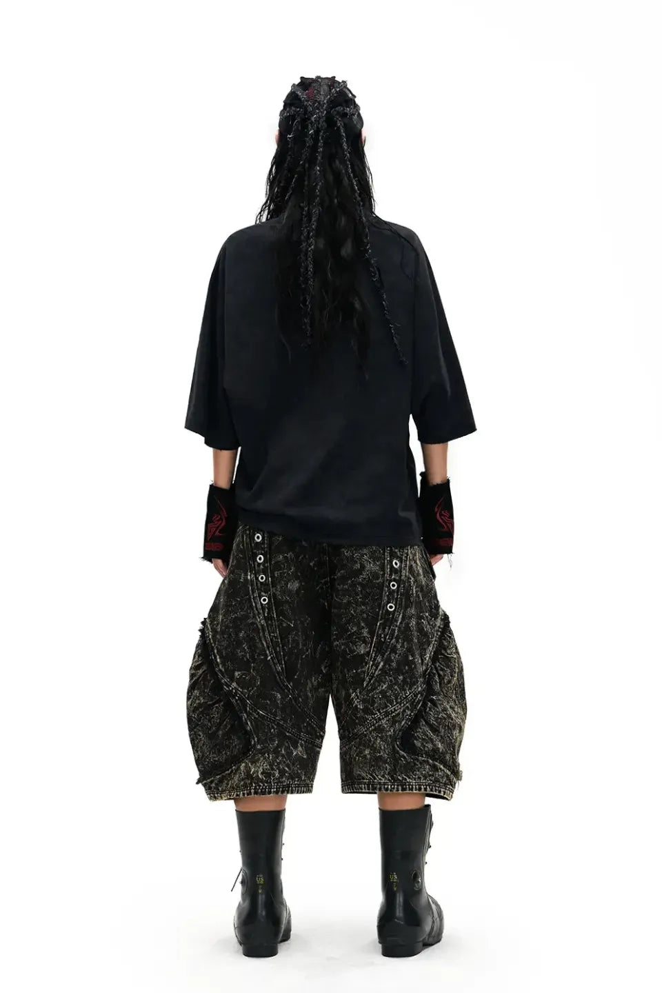 Double Layer Distressed Mythology Print T-Shirt