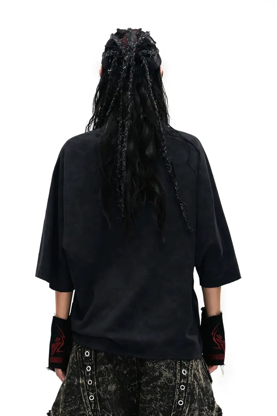 Double Layer Distressed Mythology Print T-Shirt