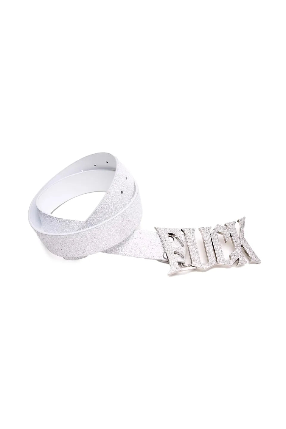 F*CK Metallic Logo Genuine Leather Belt