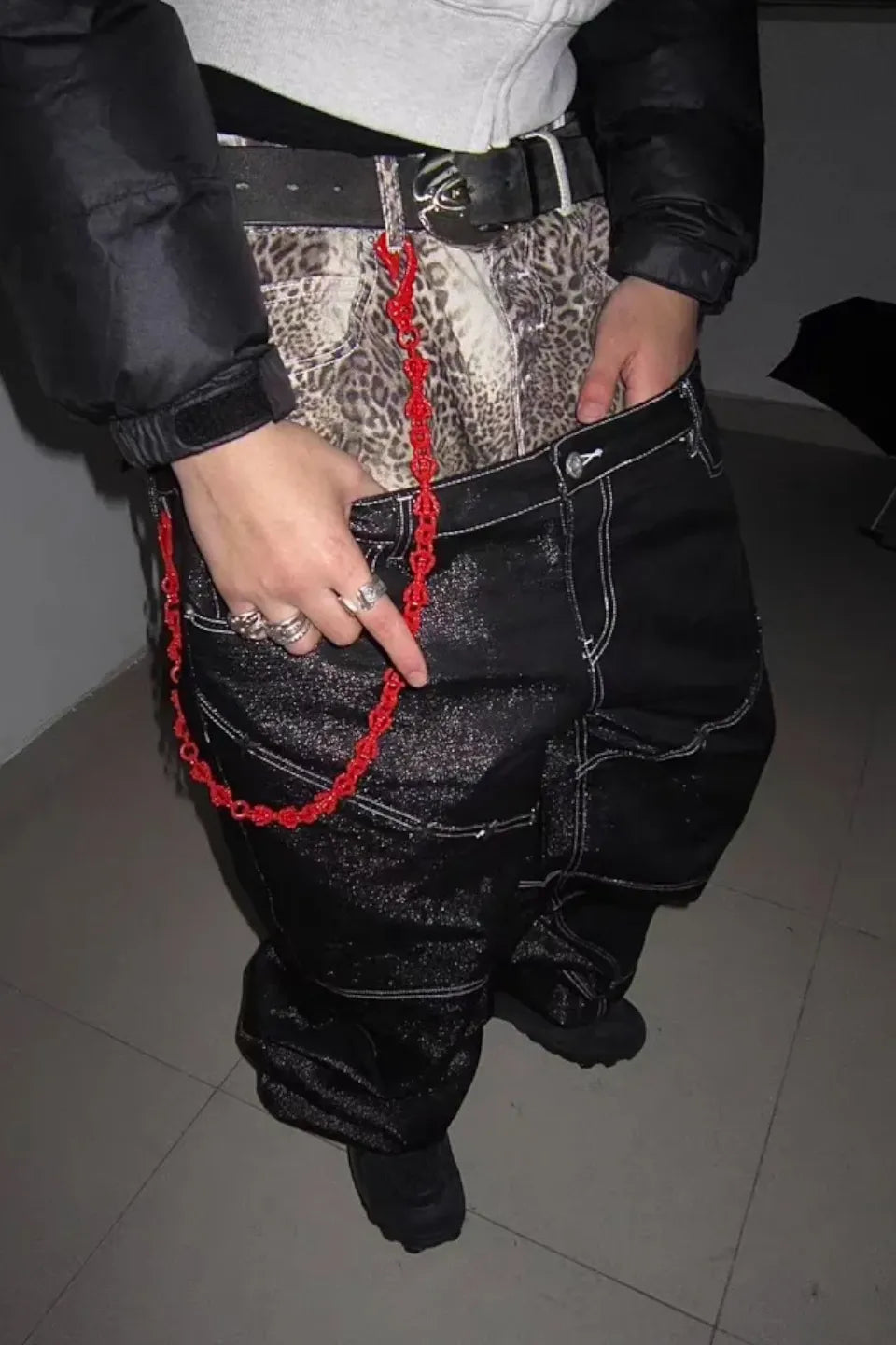Glossy Vajra Scepter Trouser Chain