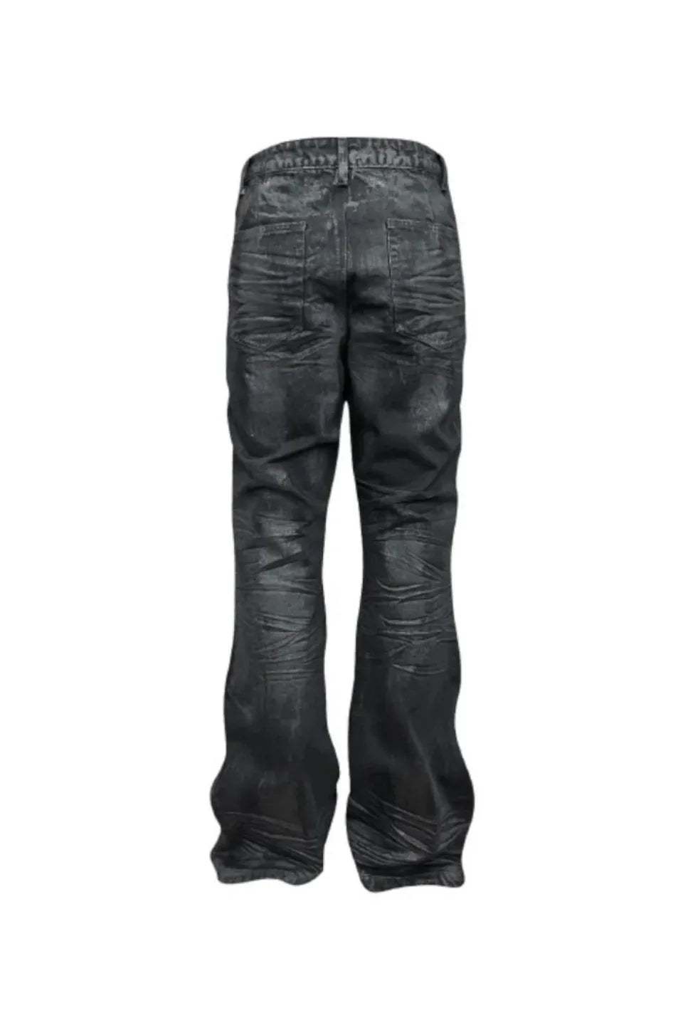 Gothic Metal Waxed Flare Jeans
