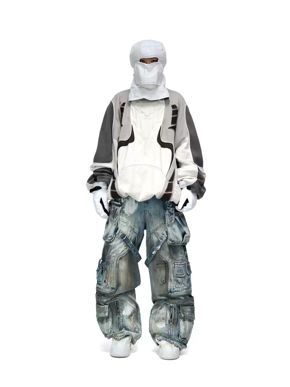 Graffiti Wide Leg Jeans