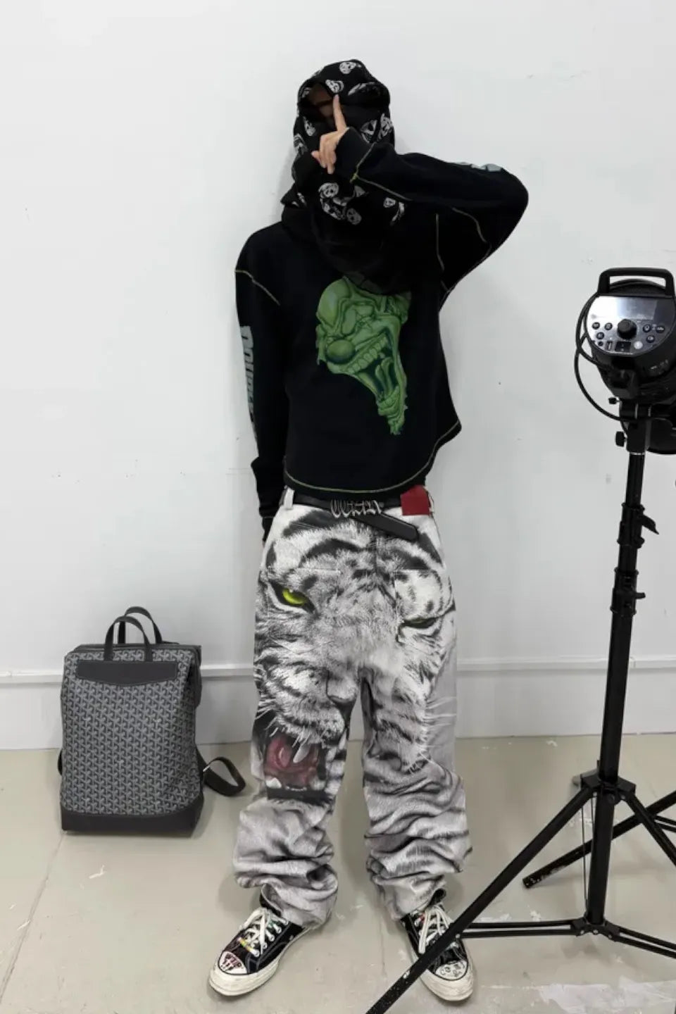 Green Stitching Waffle Joker T-shirt