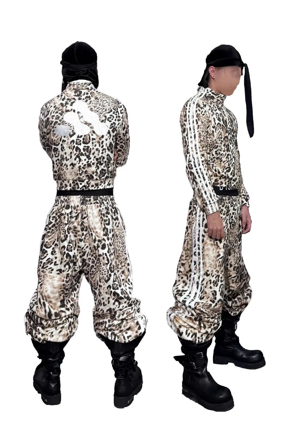 Leopard Print Adida$ Bootleg Sports Pants