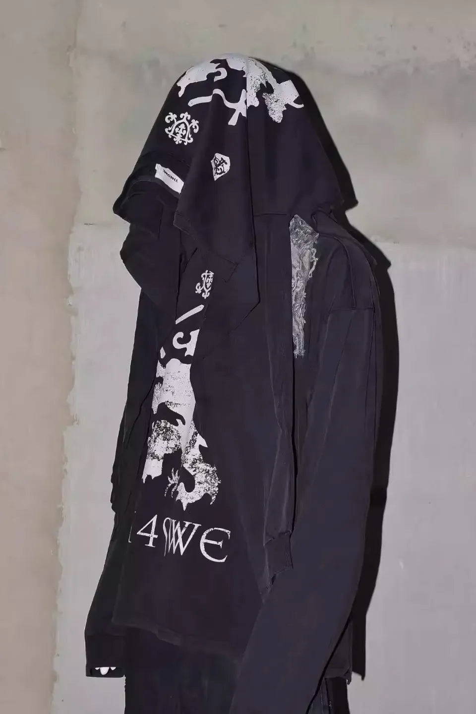 Lion Club Patchwork Washed Jersey Long Sleeve T-shirt