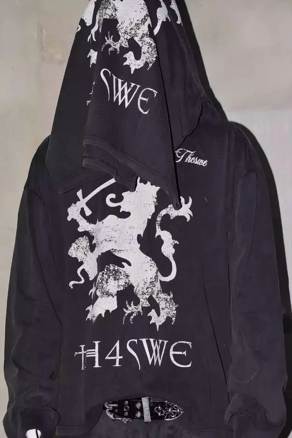 Lion Club Patchwork Washed Jersey Long Sleeve T-shirt