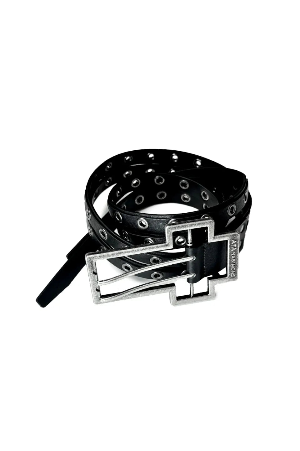 Metal Cross Split Leather Belt