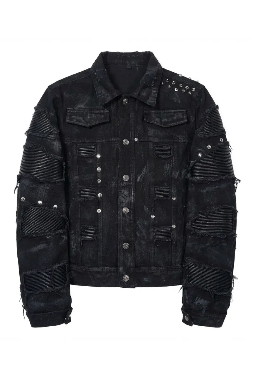 Metallic Studded Waxed Jacket