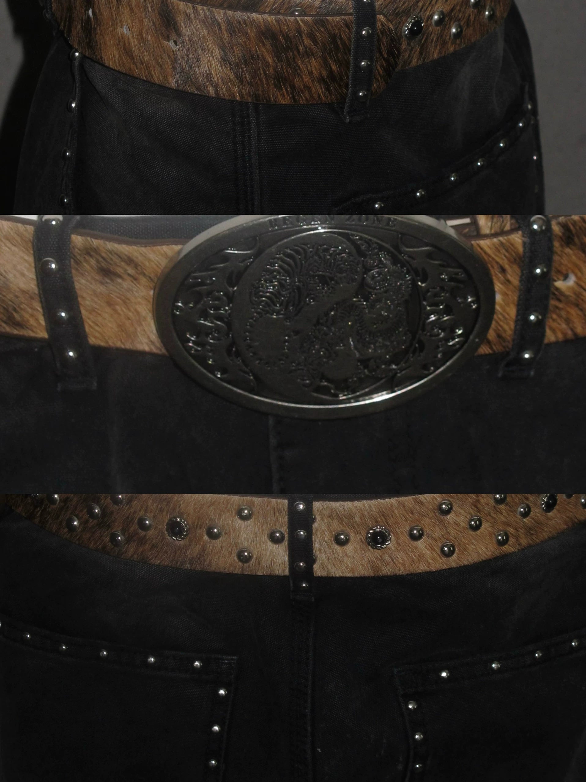 Dragon Tiger Leather Belt