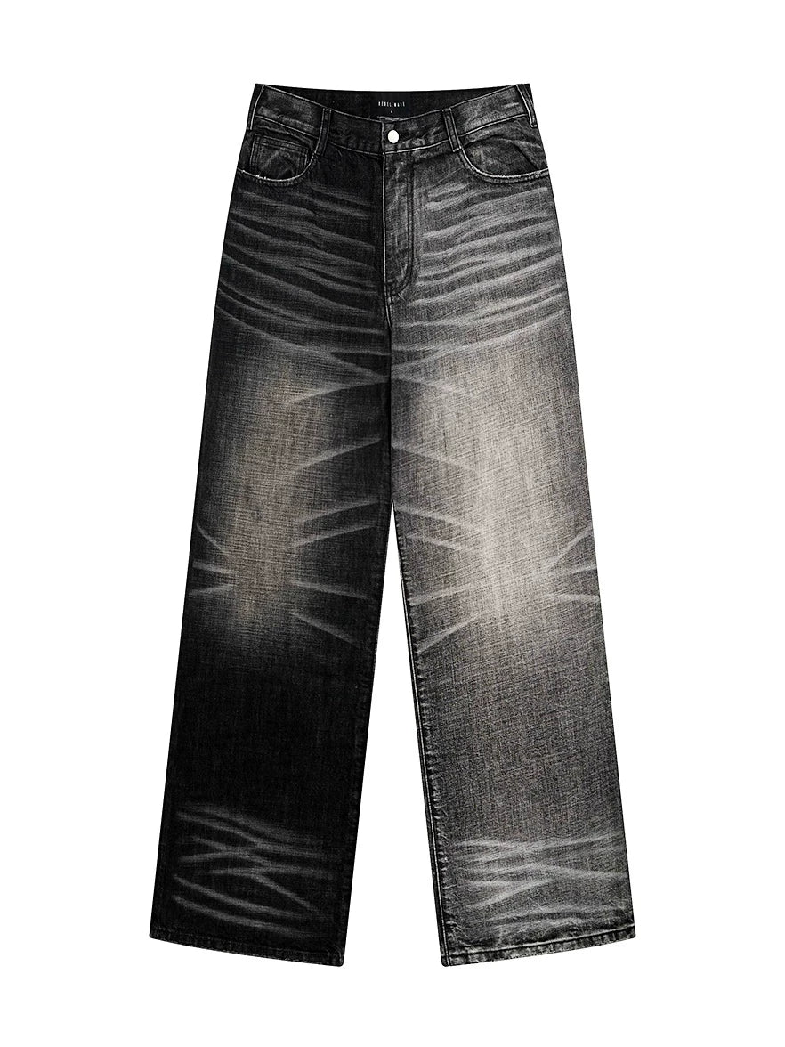 AØT Washed Loose Straight Jeans