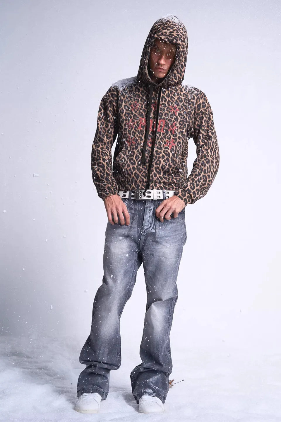 PAIN Leopard  Print Hoodie