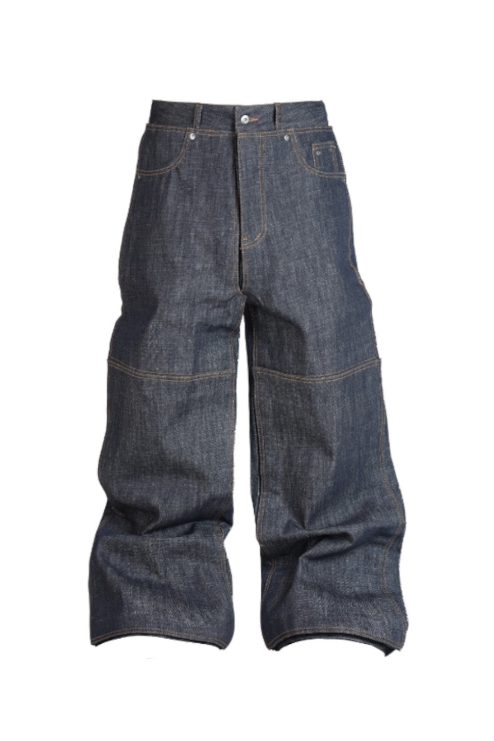 Peel Off Pant Piece Raw Unslaked Raw Cow Jeans in Original Color