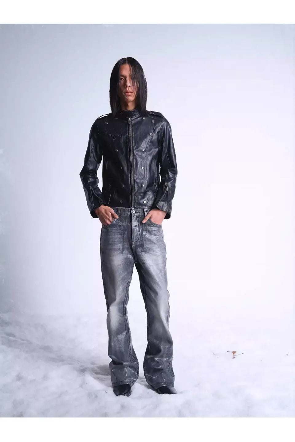Studded Motorcycle Leather Jacket