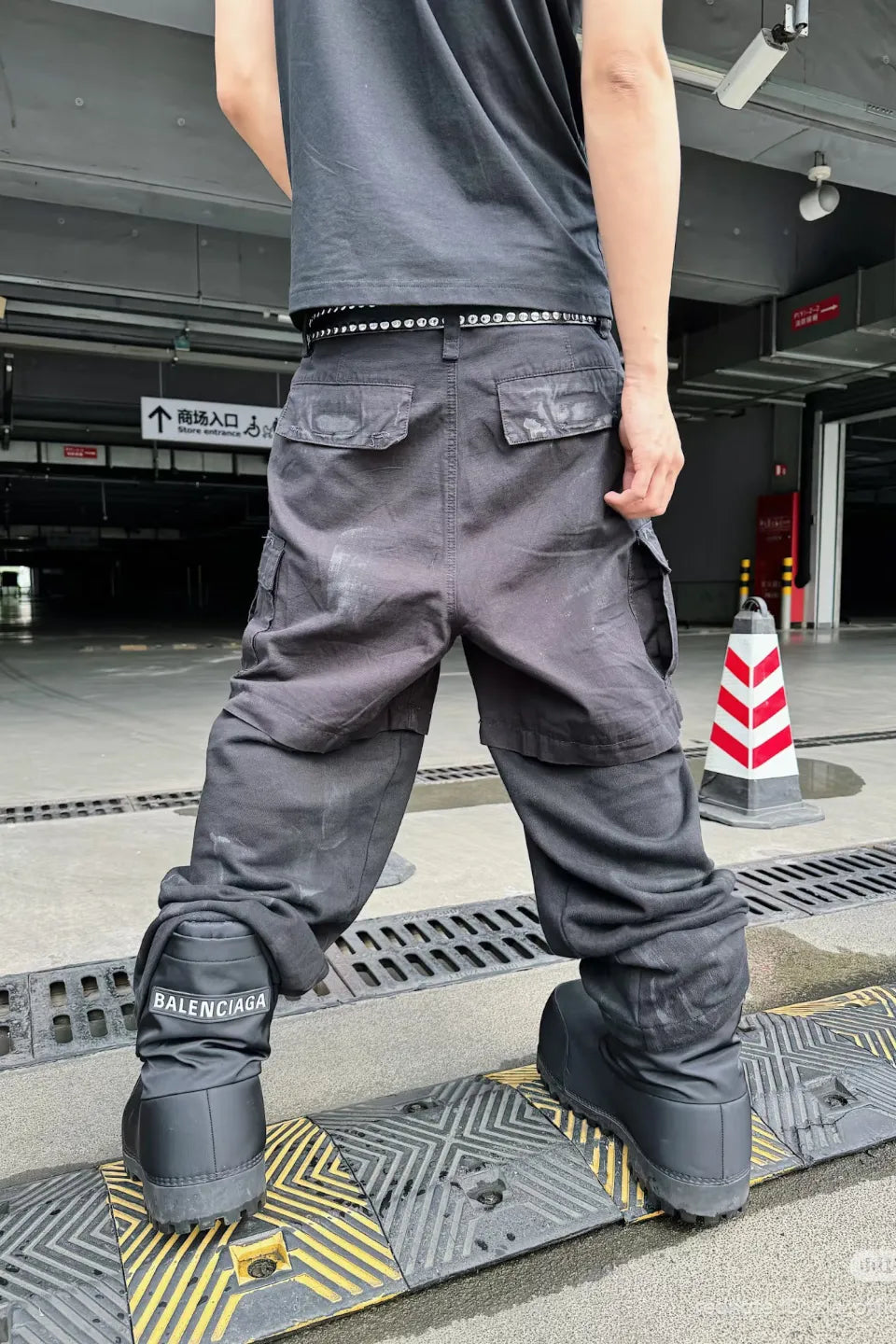 X Logo Studded Belt