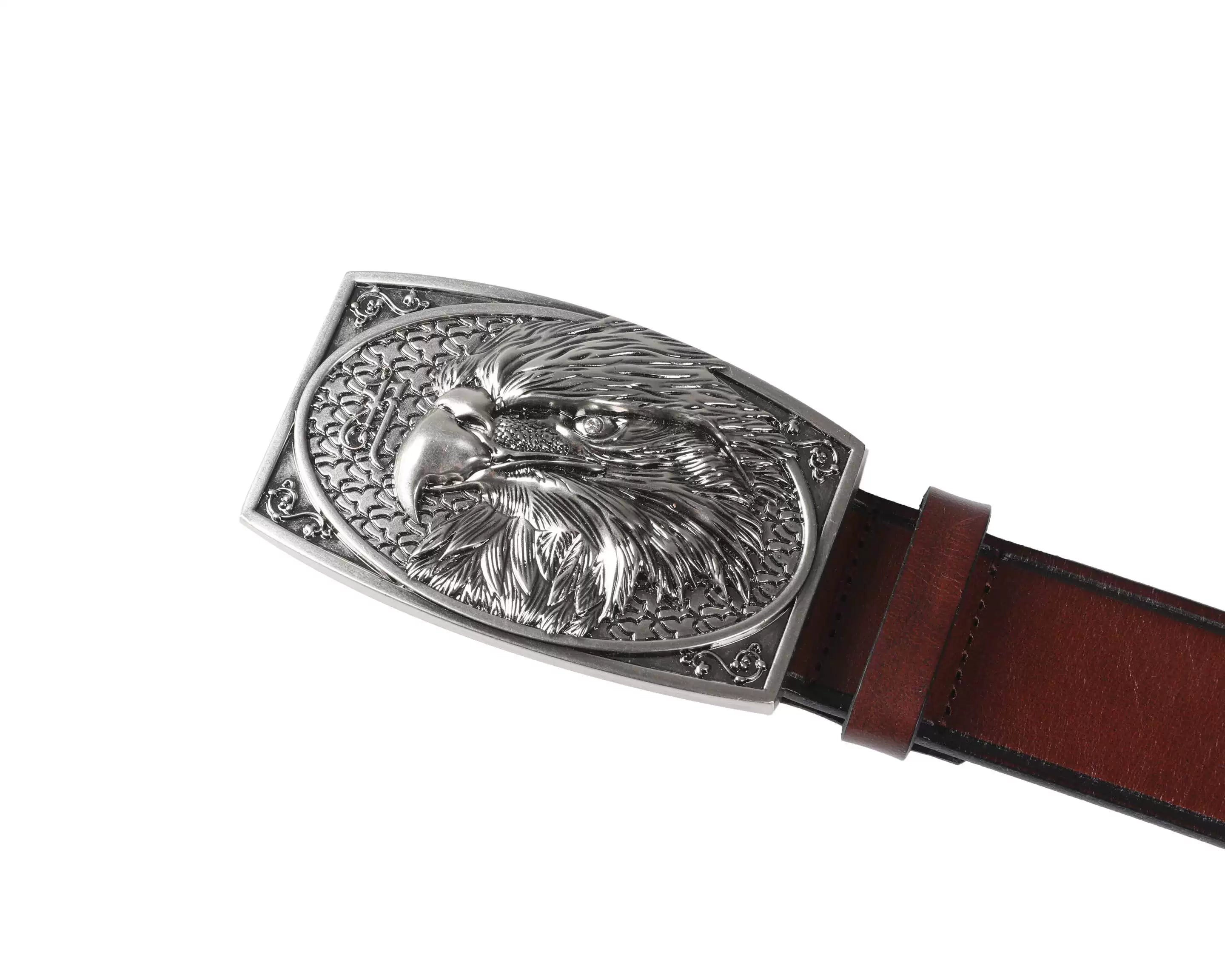 Gemstone Raptor Engraved Vine Leather Belt